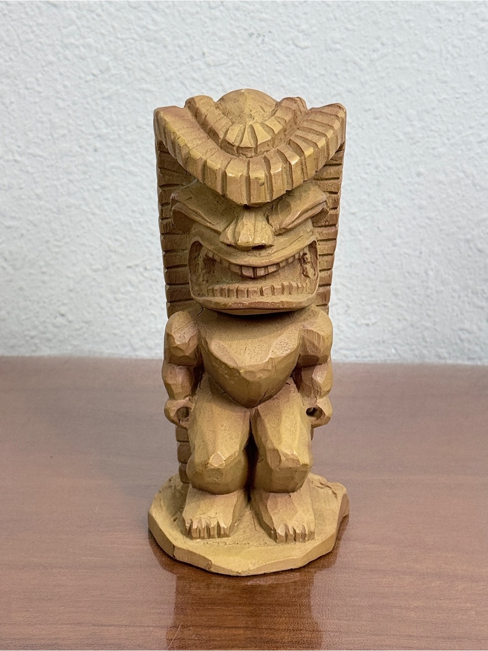 Vintage 6.5” Carved Composite Tiki Figurine